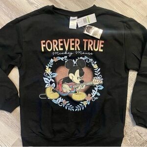 Disney Micky Mouse Forever True Sweatshirt, Pullover, Rhinestone Teen/Woman's  L